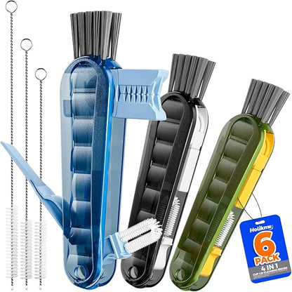 6 PACK Holikme 4 in 1 Cup Lid Cleaning Brush Set