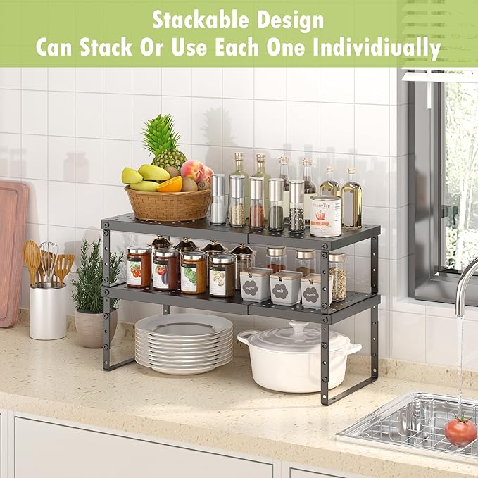 RUILALIFE Expandable Cabinet Organizer Shelf