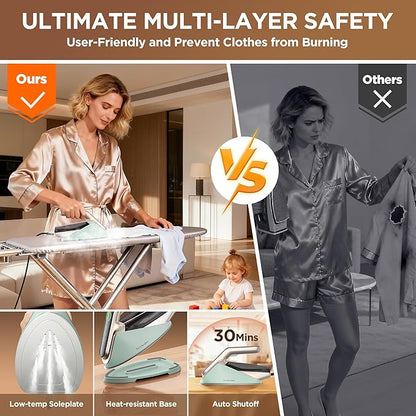 Newbealer Steam Generator Iron, 1500W Turbo Steamer
