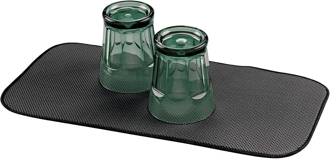 iDesign iDry Fabric Mini Kitchen Countertop Absorbent Dish Drying Mat