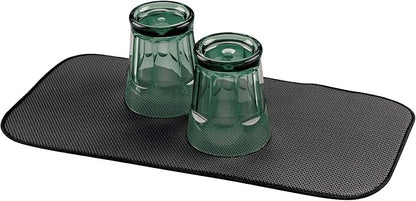 iDesign iDry Fabric Mini Kitchen Countertop Absorbent Dish Drying Mat