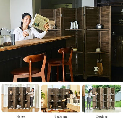 Partition Room Dividers, Folding Wood Privacy Screen