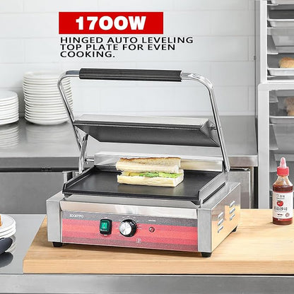 EGGKITPO Commercial Electric Panini Grill
