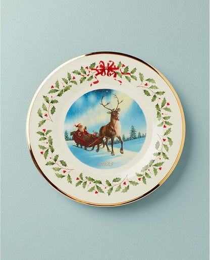 LENOX 895059 2023 Holiday Annual Plate Sleigh Scene