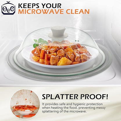 OEC Lighter Weight Tempered Glass Microwave Splatter Cover