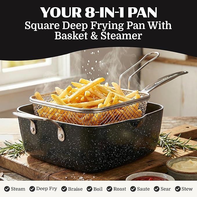 Granitestone Ceraluxe 20 Pc Ceramic Cookware Set Nonstick, Complete Pots and