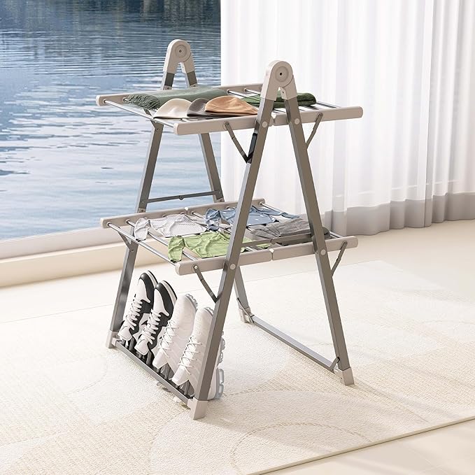 SHARNDY Electric Heated Clothes Drying Rack, Foldable Heated Garment Dryer