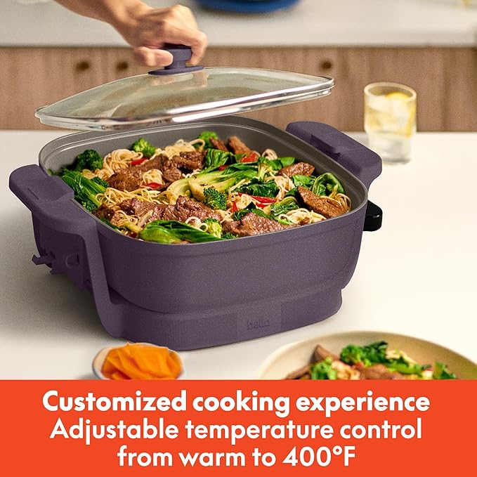 bella Make & Take Electric Skillet, Fits-anywhere™ kitchenware, EverGood™
