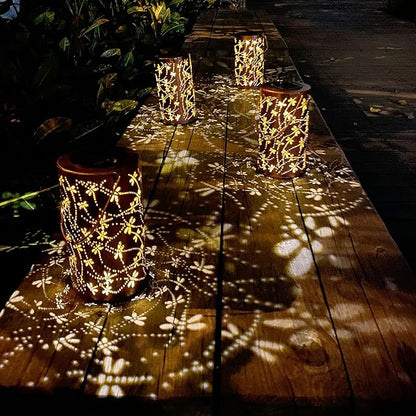 Birthday Gifts for Women,Solar Lanterns Outdoor Hanging Lantern Lights, Dragonfly Hollowed-Out Metal Decor Lantern, Waterproof LED Decorative Garden Light - Delicate Garden Decoration for Patio, Yard