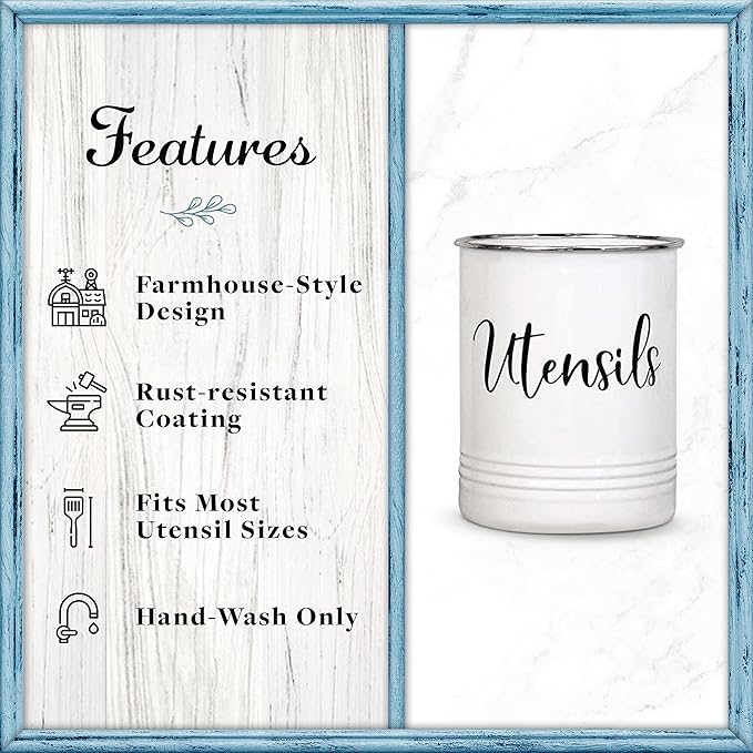 Home Acre Designs Vintage Farmhouse Utensil Holder