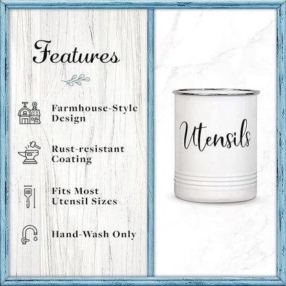 Home Acre Designs Vintage Farmhouse Utensil Holder