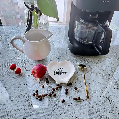 Heart-shaped Coffee Spoon Rest, Mini Coffee Spoon Holder, Coffee Stirrers