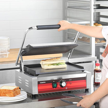 EGGKITPO Commercial Electric Panini Grill