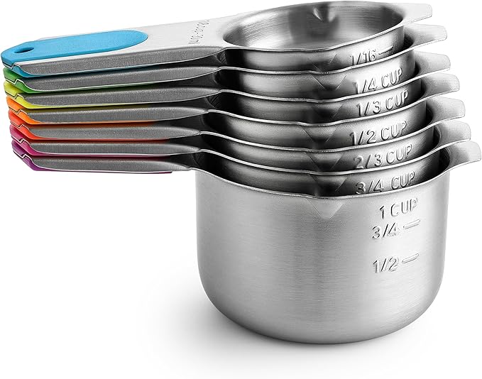 Spring Chef Magnetic Stainless Steel Measuring Cups, Kitchen Tools