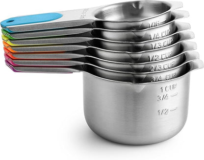Spring Chef Magnetic Stainless Steel Measuring Cups, Kitchen Tools