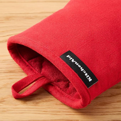 KITCHENAID Gourmet Series Gridlines Mini Oven Mitts 2-Pack Set, Heat Resistant