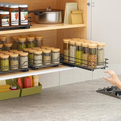 BOIVSHI Pull Out Spice Rack Organizer