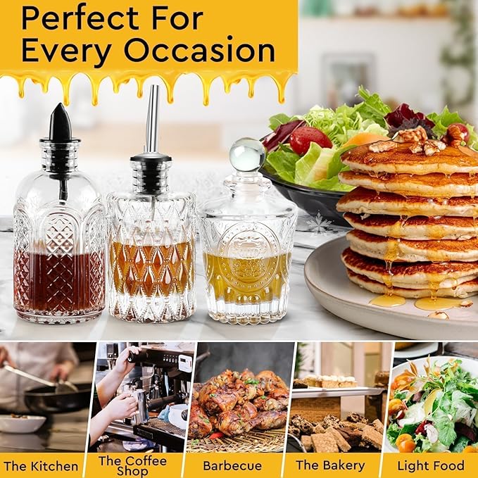 Syrup Bottle Set of 3