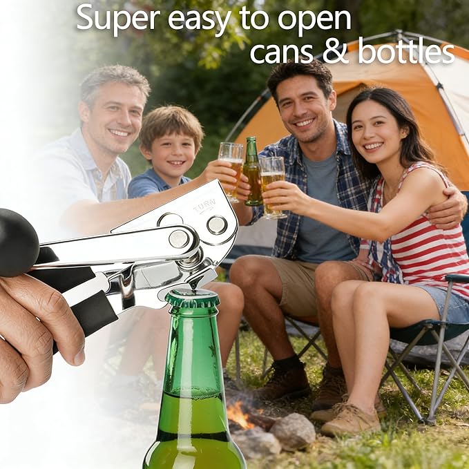 Manual Can Opener Heavy Duty Smooth Edge