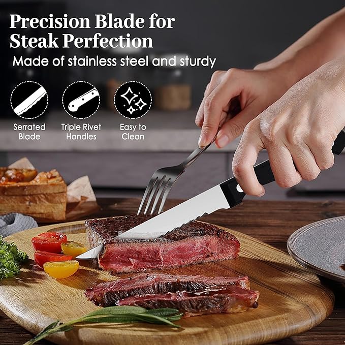 BEWOS Steak Knives Set of 16