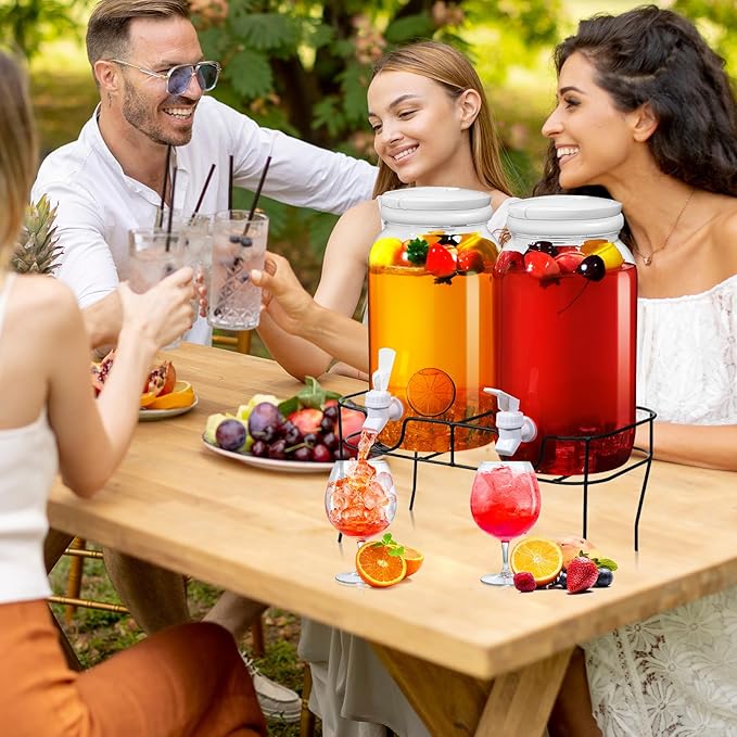 Tanlade 2 Pcs Plastic Drink Dispenser