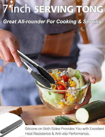 Anaeat Non-Stick Silicone Locking Tong