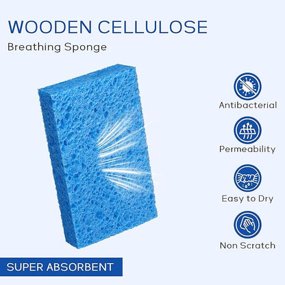 ARCLIBER Cellulose Sponges, Heavy Duty Scrub Kitchen Sponge No Scratching