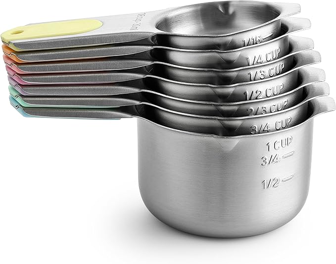 Spring Chef Magnetic Stainless Steel Measuring Cups, Kitchen Tools