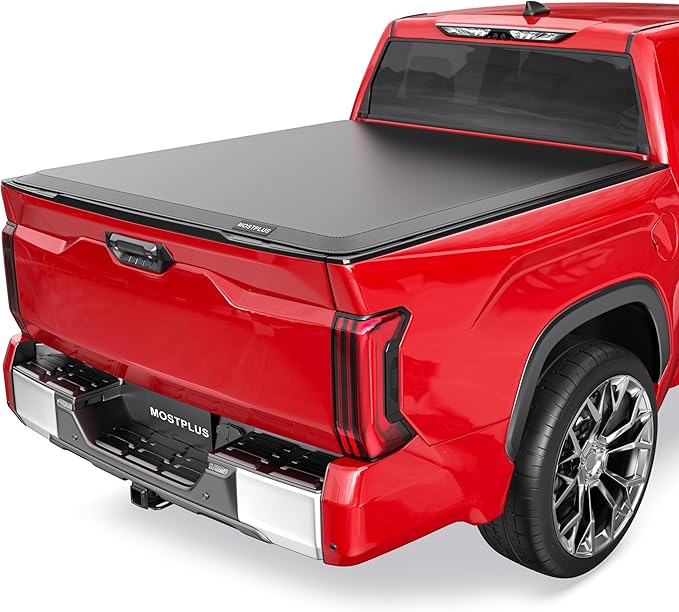 MOSTPLUS Roll-Up Soft Vinyl Truck Bed Tonneau Cover Compatible with 2007-2013 Toyota Tundra Fleetside w/Deckrail System 8 FT 97.6 inch On Top