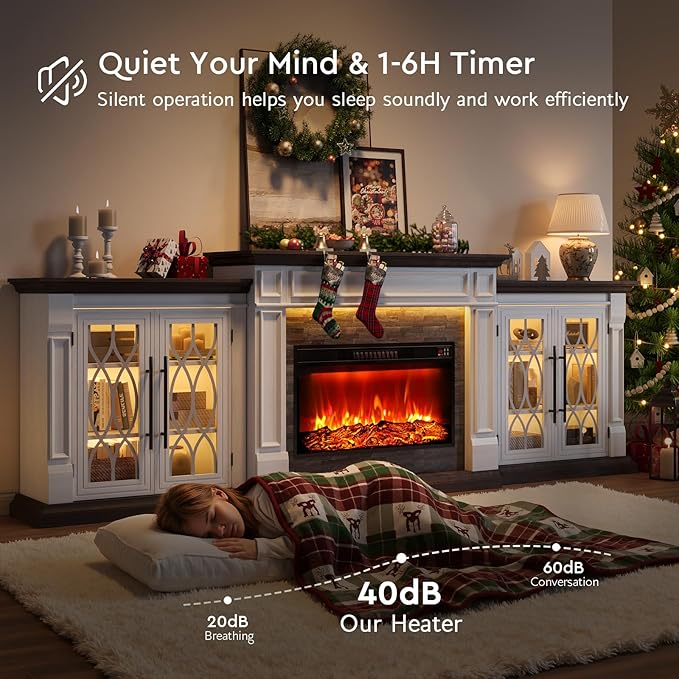 104" LED Fireplace TV Stand