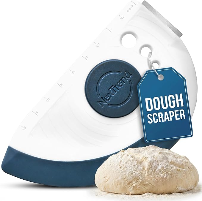 5-in-1 Dough Scraper & Flexible Bowl Scraper by Nextrend, Bread Scraper