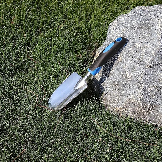 Garden Tool Shovel for Digging Gardening Trowel for Lawn Planting Alloy Spade Plastic Handle Anti Slippery