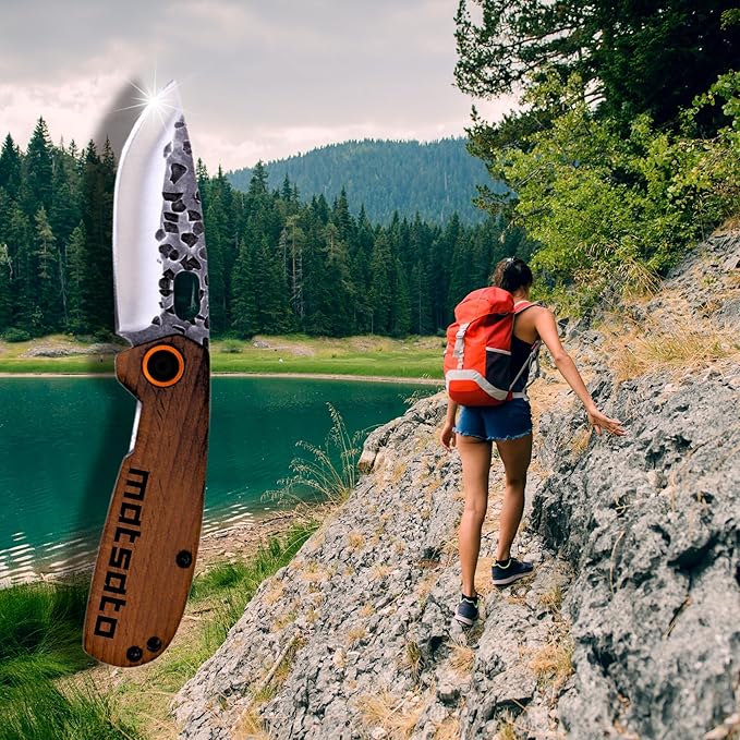 Folding Pocket Knife Small Pocket Knifes for Men & Women, EDC Camping Knive, Tactical Survival Knife, Compact Folding Knife for Hunting, Fishing, Hiking, and Outdoor Adventure 2.55 Inch blade