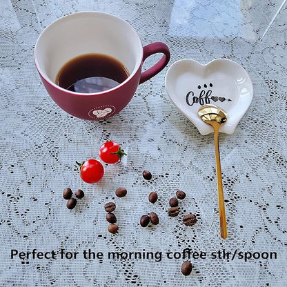 Heart-shaped Coffee Spoon Rest, Mini Coffee Spoon Holder, Coffee Stirrers