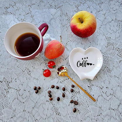 Heart-shaped Coffee Spoon Rest, Mini Coffee Spoon Holder, Coffee Stirrers