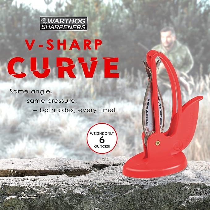 Warthog V-Sharp CURVE Professional Knife Sharpener System, 25 Degree Angle