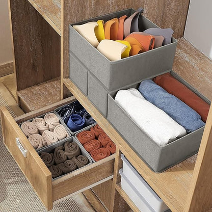 Criusia Drawer Organizer Clothes, 8 Pack Underwear Organizer, Foldable Closet