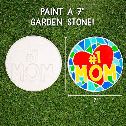 Creative Roots Paint Your Own #1 MOM Stepping Stone, Craft Kits for Kids, Ceramics to Paint, Ages 6+