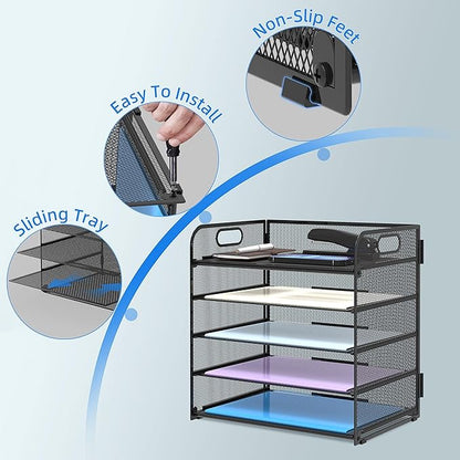 Supeasy 2 Pack 5-Tier Desk Organizer