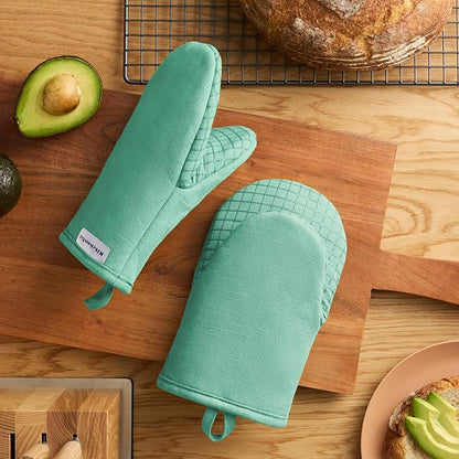 KITCHENAID Gourmet Series Gridlines Mini Oven Mitts 2-Pack Set, Heat Resistant