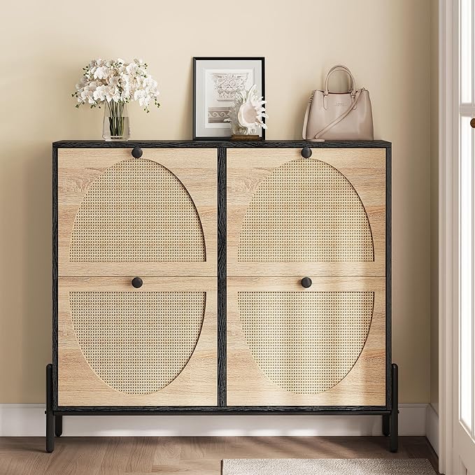 IRONCK Rattan Shoe Cabinet Storage