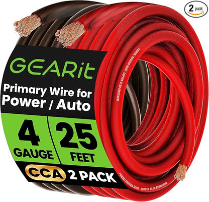GEARit 4 Gauge Wire, CCA Electrical Wire Extension Cord