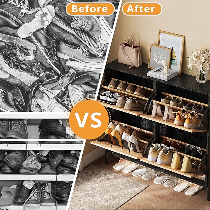 IRONCK Rattan Shoe Cabinet Storage