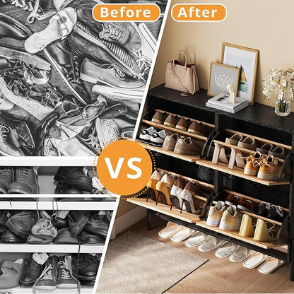 IRONCK Rattan Shoe Cabinet Storage