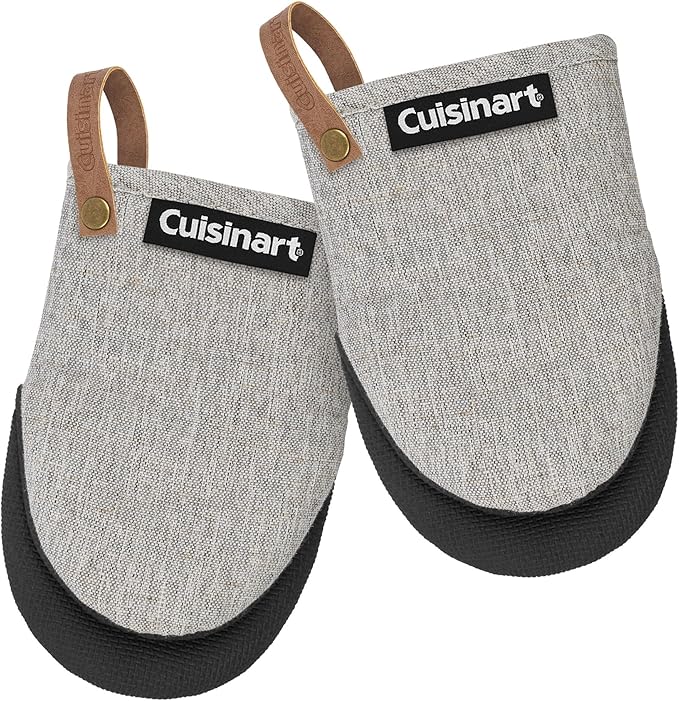 Cuisinart Heritage Mini Oven Mitts – 5.5” x 7” Heat-Resistant Kitchen Mitts
