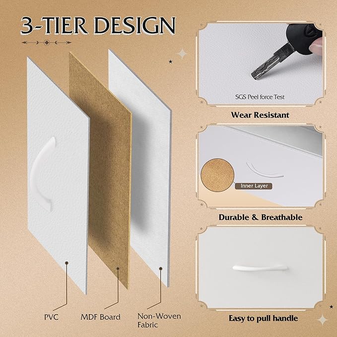 WLIVE Fabric Dresser for Bedroom