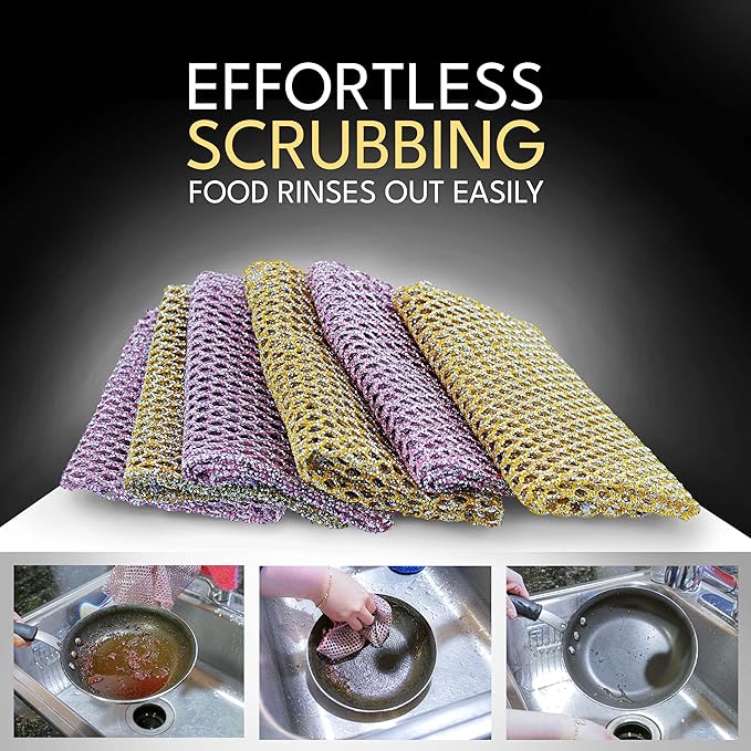 Heavy Duty Dish Scrubbers, Non-Scratch Scouring Pads