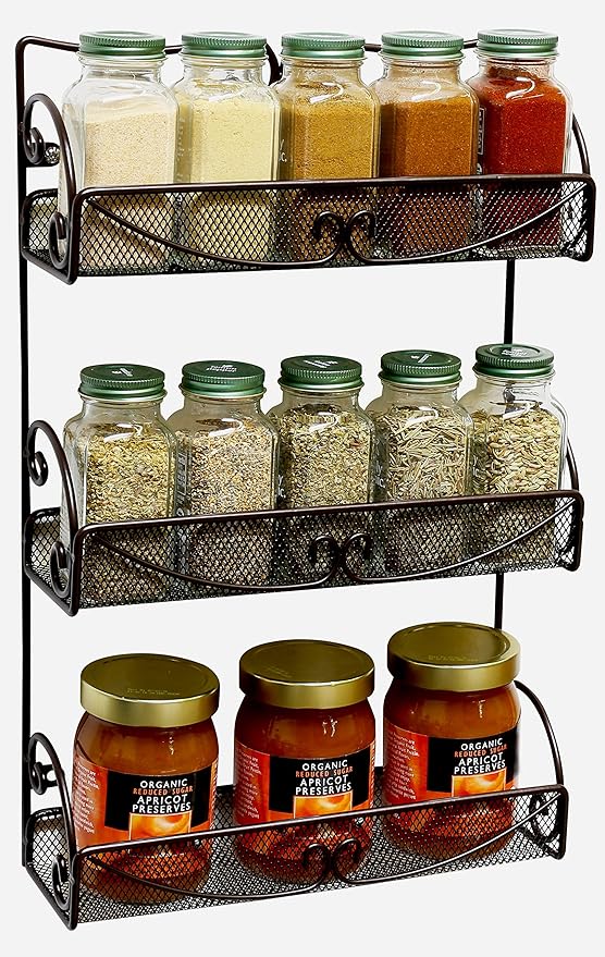 Deco Brothers 3 Tier Wall Mounted Hanging Spice Rack
