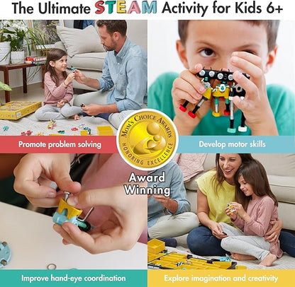 The Off Bits Educational STEM Toys for 6+: Robot Toy Building Sets, 3-in-1 Engineering Kit for Boys and Girls, Build Your Own STEM Building Toys with Endless Possibilities (Family Kit)