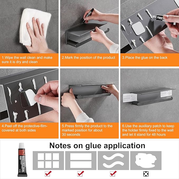 DUFU Paper Towel Holder with Shelf